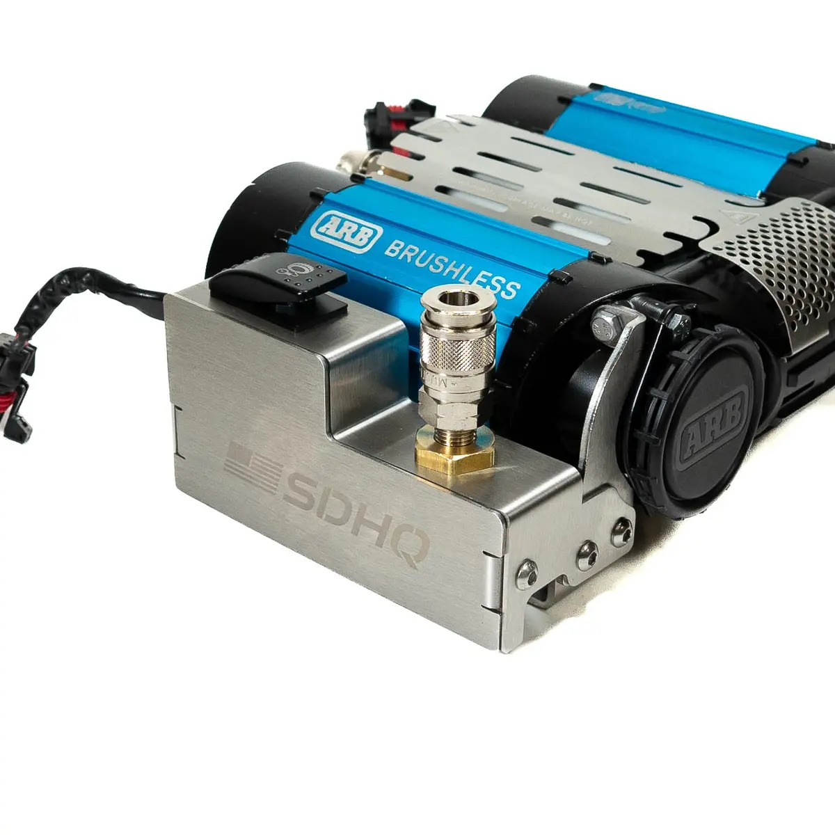Sdhq Built Air Chuck & Switch Mount For Brushless Arb Twin Compressor 2