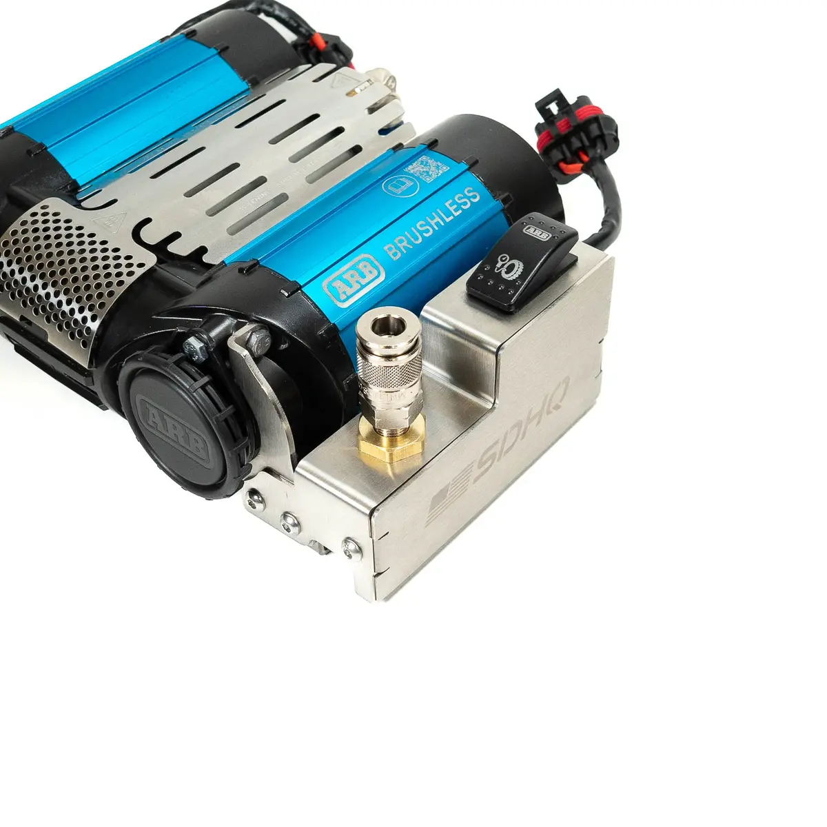 Sdhq Built Air Chuck & Switch Mount For Brushless Arb Twin Compressor 1
