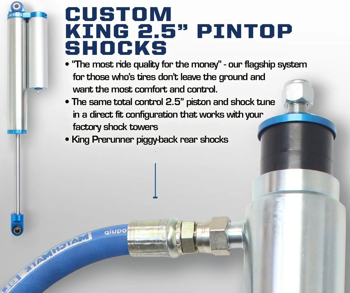 '03-12 Dodge 2500/3500 6" Pintop 2.5 Shock Package-6" Lift 2