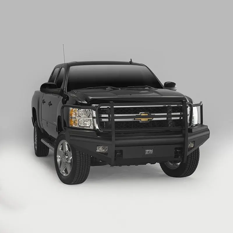 03-19 Chevy 2500/3500Hd Black Steel Elite Series Front Bumper 1