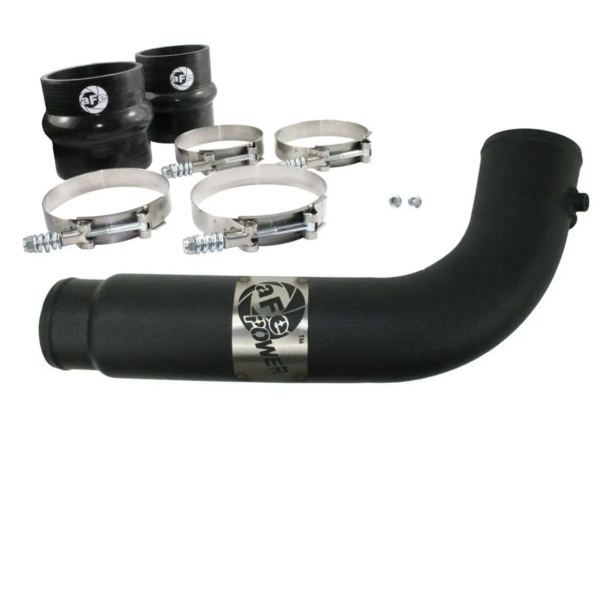 '07-09 Dodge 2500/3500 Cummins L6 6.7L Bladerunner 3-1/2 In Aluminum Cold Charge Pipe Black 1