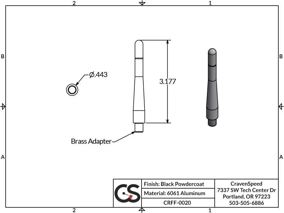'07-17 Jeep Jk Orginal Stubby Antenna 1