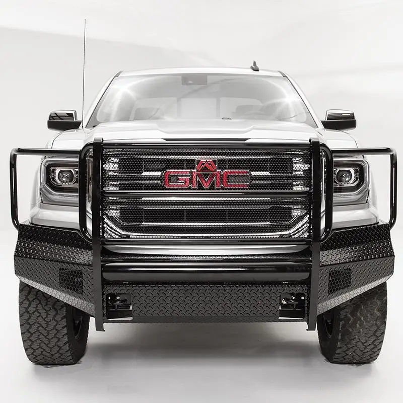 07-18 Gmc 1500 Black Steel Series Front Bumper 1