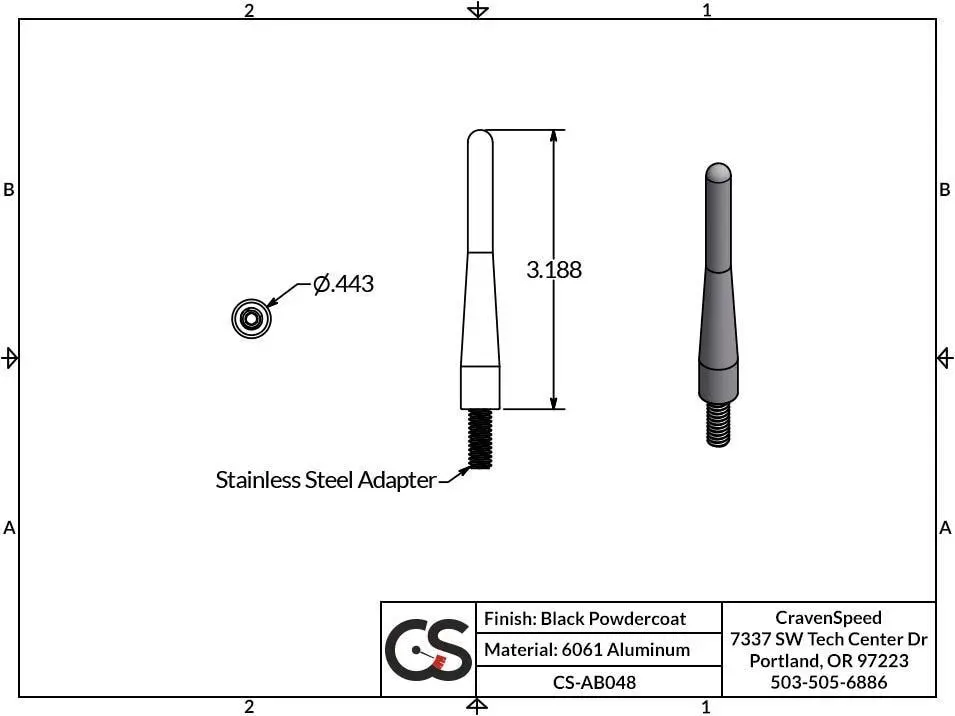 '09-20 Ford F150 Orginal Stubby Antenna 1