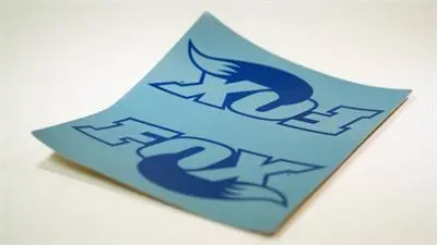 '10-14 Ford Raptor Monochrome Blue Fox Logo Shock Decal 1