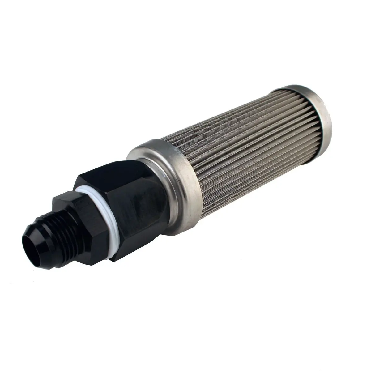 100-Micron Stainless Steel Bulkhead Fuel Filter, An-10 Male Flare 1