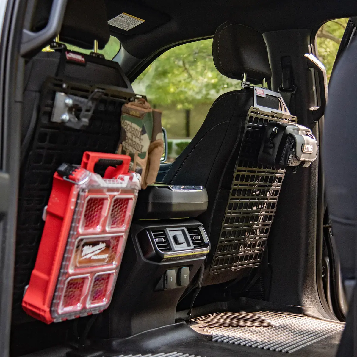 Seat Back Tech Plate Molle Kit - Ford F-150 & Raptor (2015-2025), Superduty (2017-2025), Ranger (2019-2025) 1