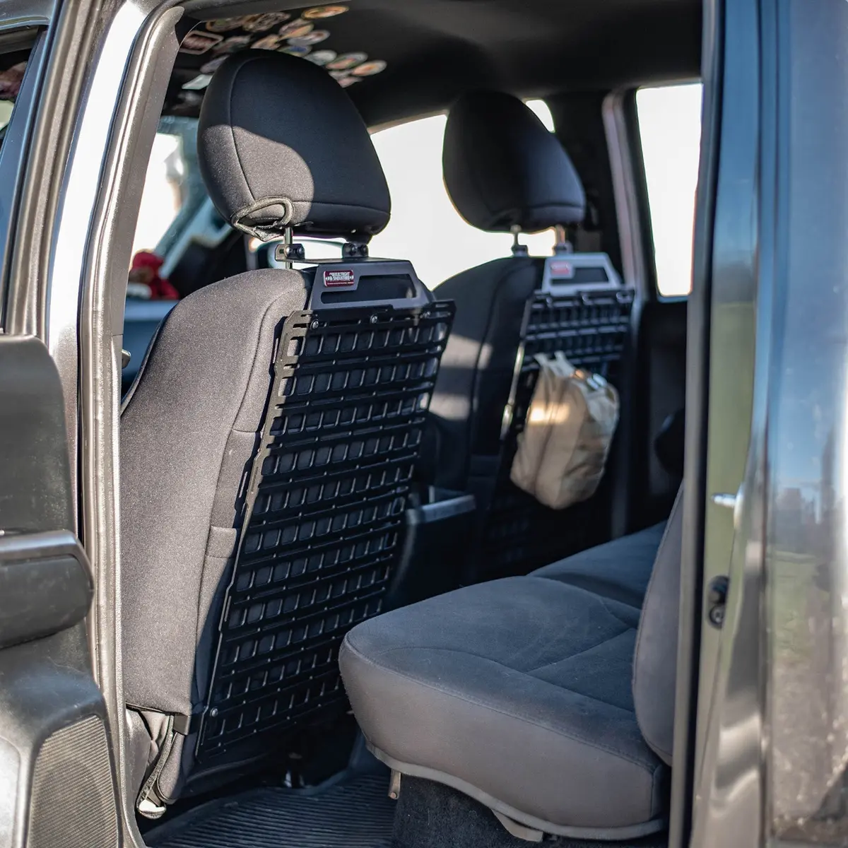 '16-23 Toyota Tacoma Builtright Industries Seat Back Tech Plate Molle Panel Kit 1
