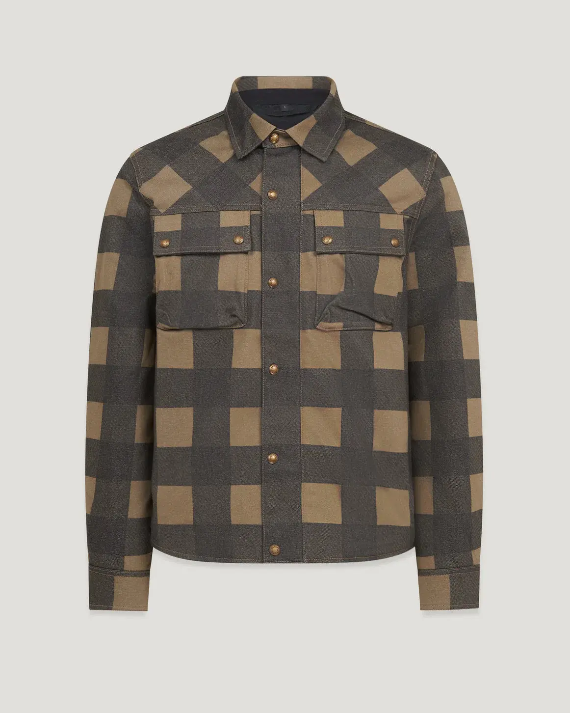 Belstaff Mansion Shirt Chequered - Olive/Black 1