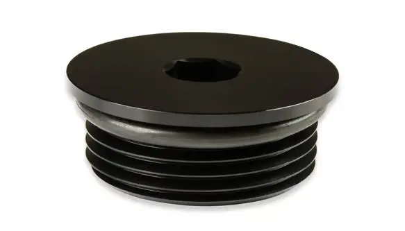 Earl's -12 An Port Plug W/ O-Ring Seal, Black Anodized Aluminum 1