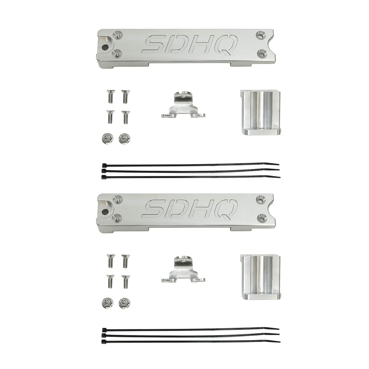 Sdhq Built 2017-2022 Ford Super Duty Dual Battery Billet Battery Hold Down Kit 1
