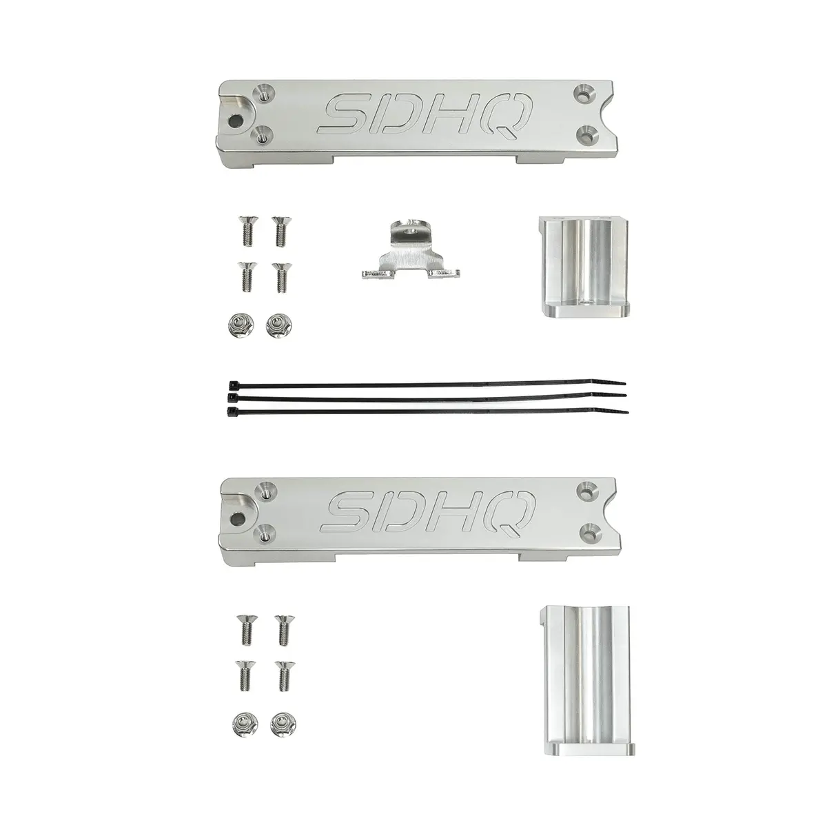 Sdhq Built 2023+ Ford Super Duty Dual Battery Billet Battery Hold Down Kit 1