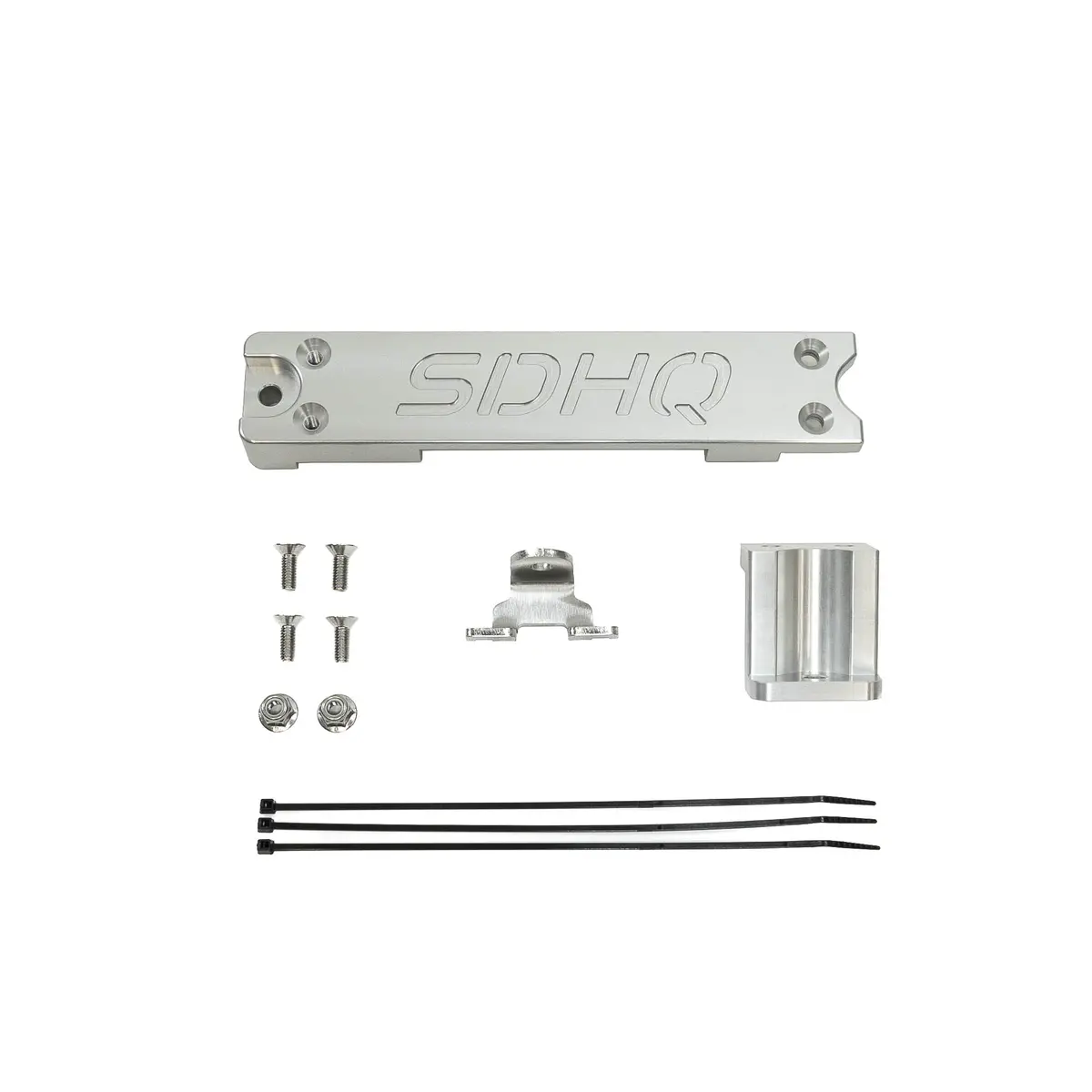 Sdhq Built 2011-2016 Ford Super Duty Single Battery Billet Battery Hold Down Kit 1