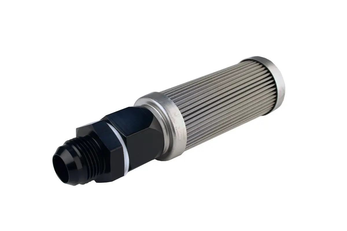 100-Micron Stainless Steel Bulkhead Fuel Filter, An-12 Male Flare 1