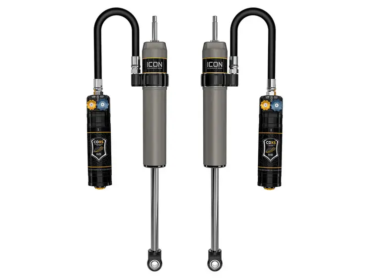 Icon 2025 Toyota 4Runner, 0-3” Lift, Rear, V.S. 2.5 Aluminum Series Shock Absorbers, Remote Reservoir W/ Cdxs, Pair 1