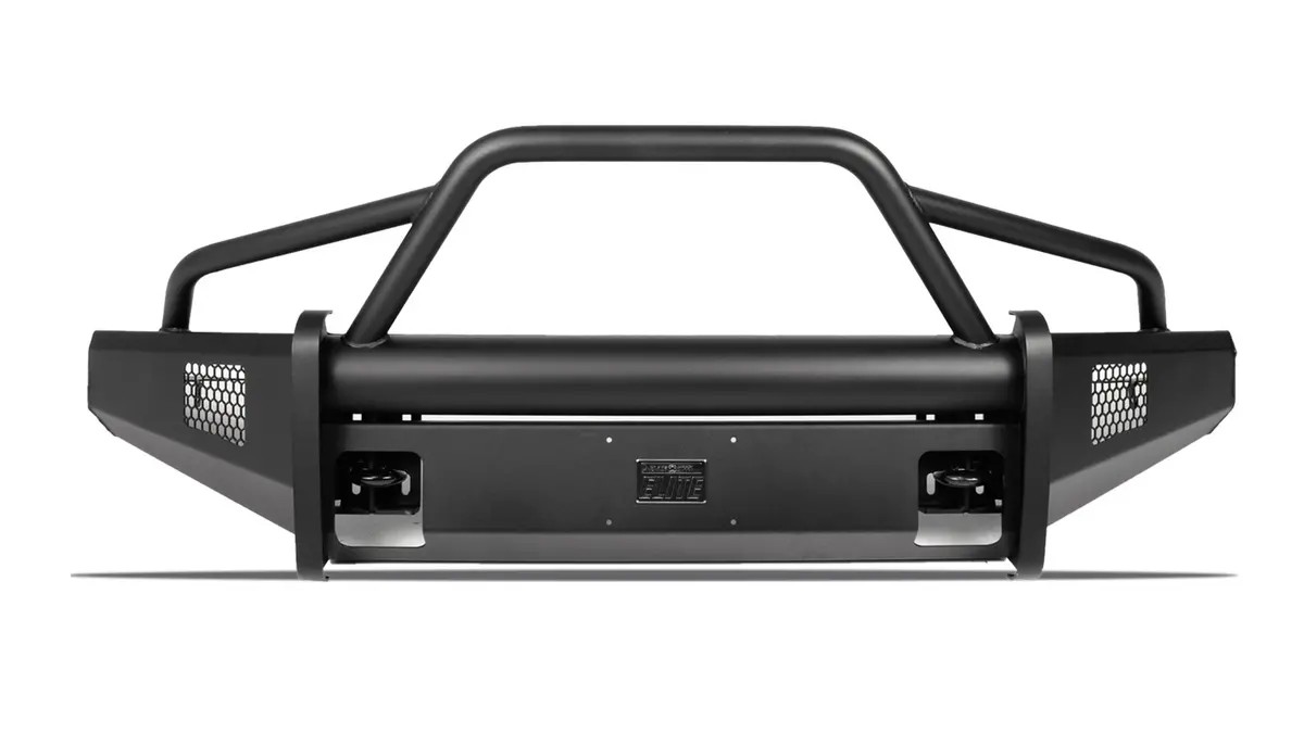 14-18 Gmc 1500 Black Steel Elite Series Front Bumper 1
