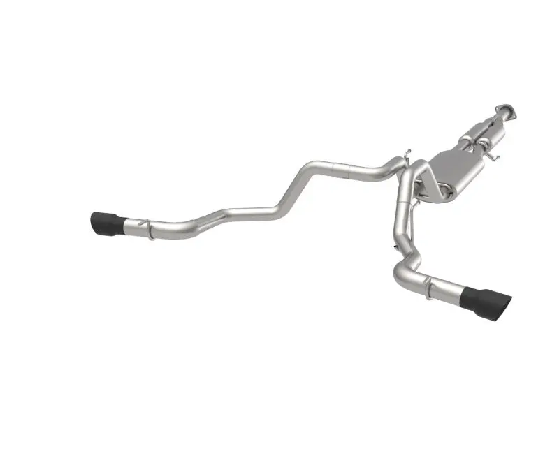 Dual Side Exit Cat-Back W/Black Tips. 2015-2020 F150 2.7L/3.5L/5.0L 1