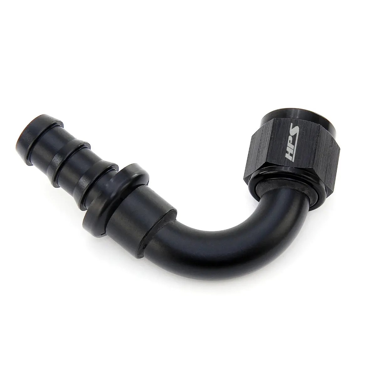 Hps Performance 120 Degree -12 Push-On Hose End To An Female, Aluminum, Black 1