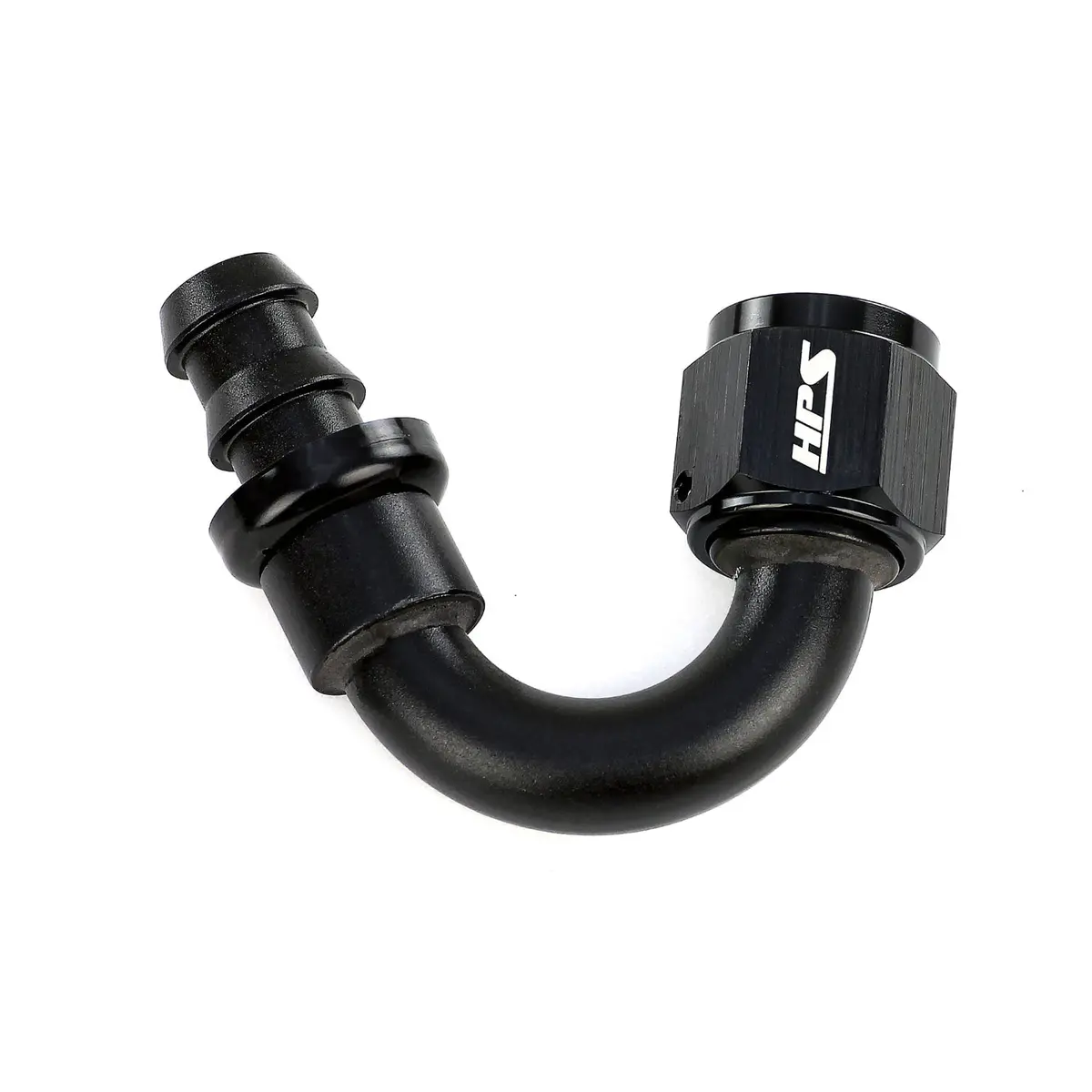 Hps Performance 150 Degree -10 Push-On Hose End To An Female, Aluminum, Black 1