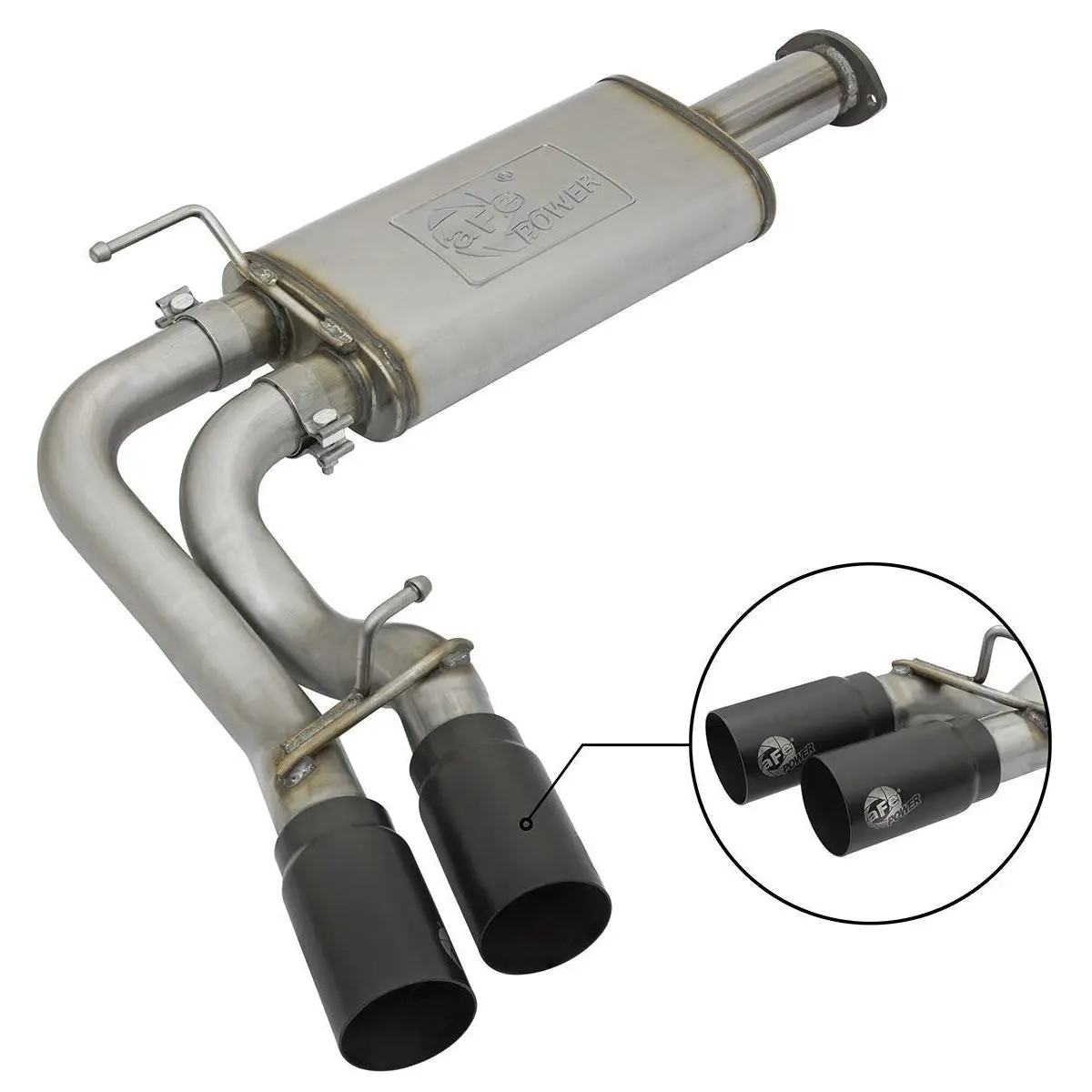 '16-23 Toyota Tacoma 3"-2 1/2" Rebel Series Middle-Side Exit Exhaust System 1