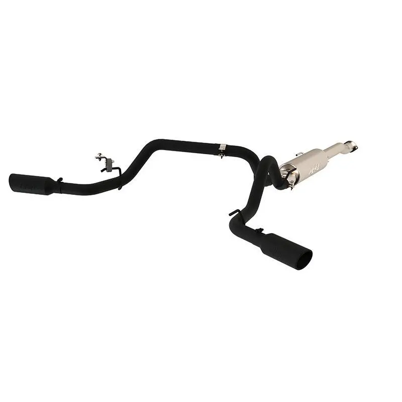 '16-23 Toyota Tacoma 3" Cat Back Dual Split Side Exhaust, Blk 1