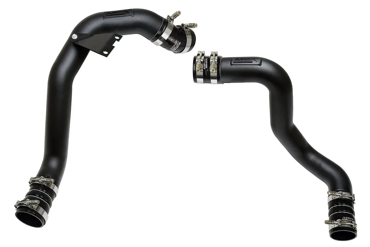 Hps Hot & Cold Side Charge Pipe With Black Cac Hose Intercooler Boots, Black, 17-145Wb 1