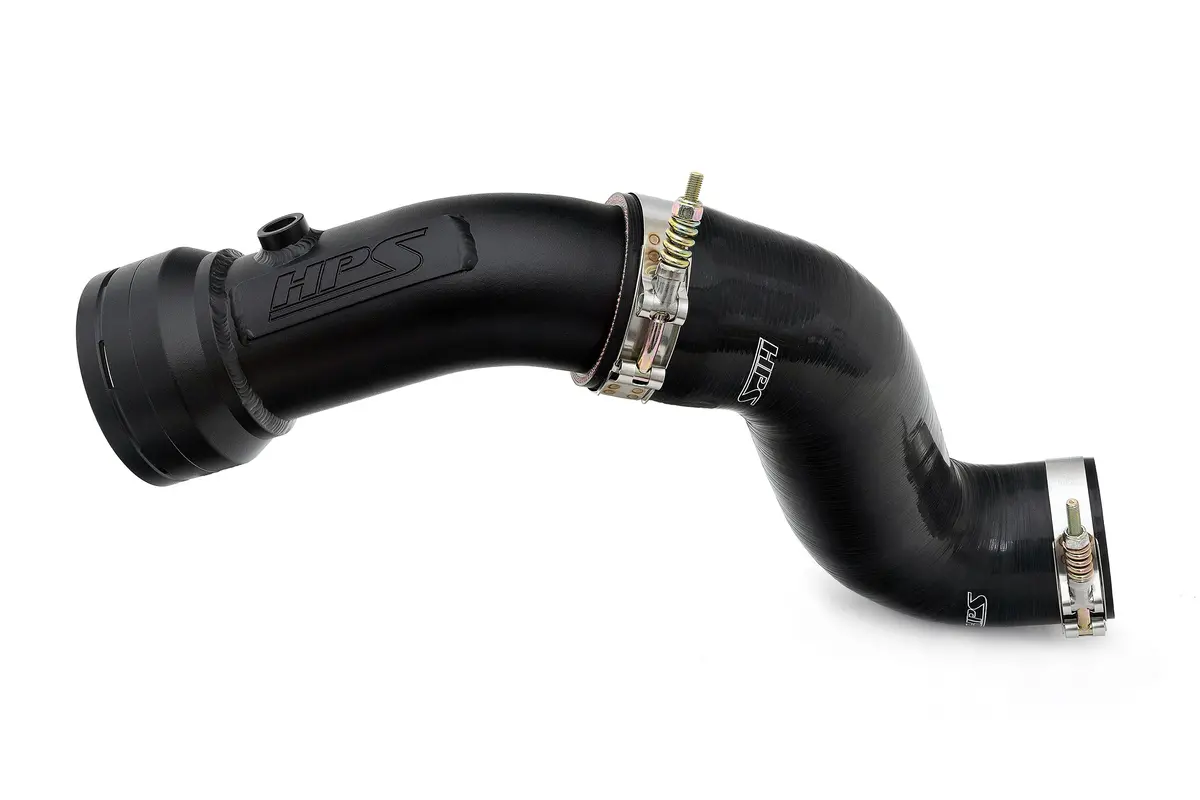 Hps Cold Side Charge Pipe With Cac Hose Intercooler Boot, Black, 17-155Wb 1