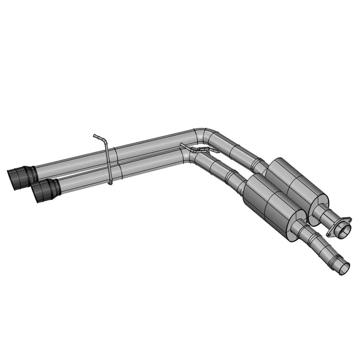 17-20 Ford Raptor Crew Cab Side Exit Cat Back Exhaust 1