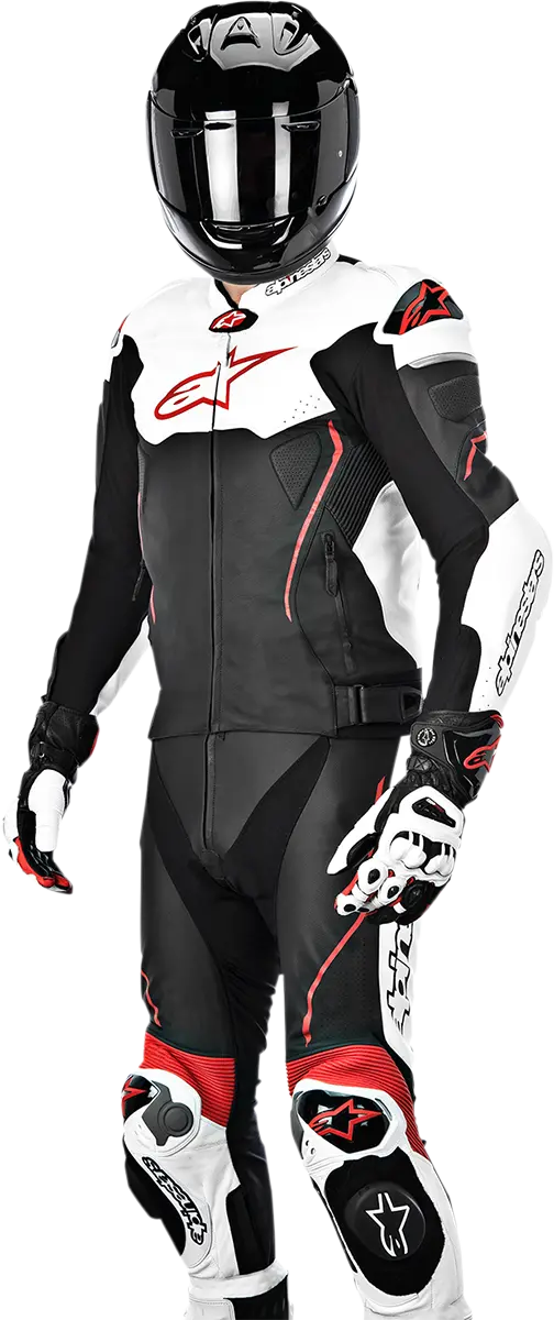 Alpinestars Atem V3 Leather Motorcycle Suit – Two-Piece, Black/White/Red (Us 40 / Eu 50) 1