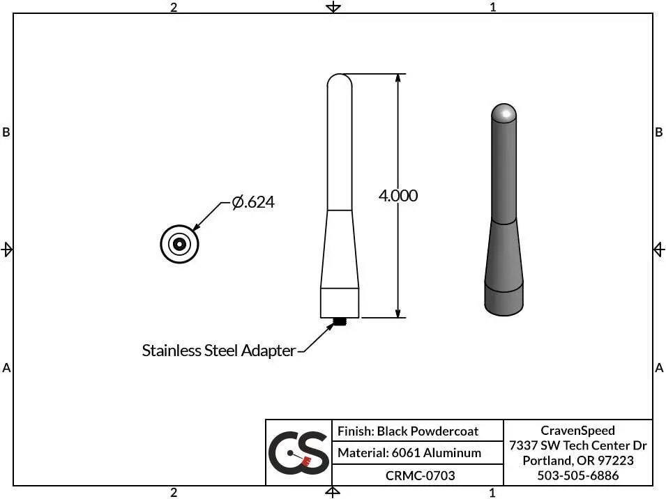 '19-23 Ford Ranger Orginal Stubby Antenna 1