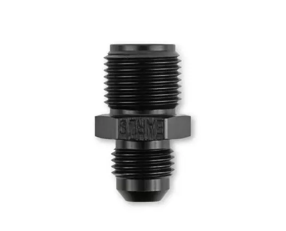 Earl's 11/16"-18 Inverted Flare Male W/ Long Thread To An -6 Male Adapter Fitting - Black Anodized Aluminum 1