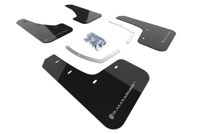 Rally Armor Ur Series Mud Flaps For 2018–2019 Subaru Ascent – Black With Silver Logo Accent 1