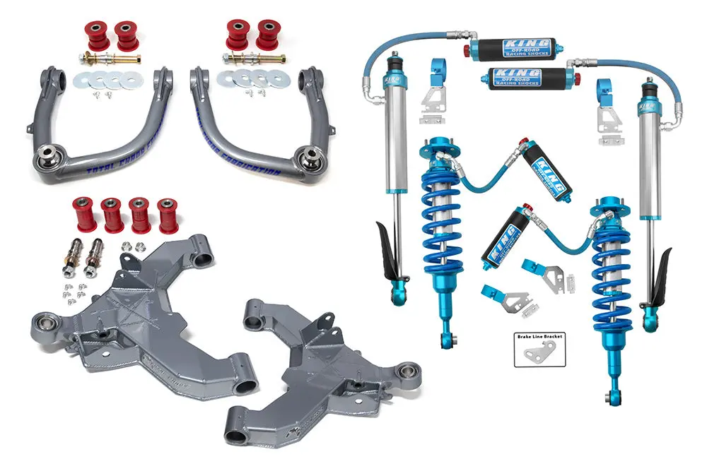 Mid Travel Lift Kit W/ Front & Rear 2.5 Inch Diameter Adjustable King Shocks - 4Th Gen Tacoma 1