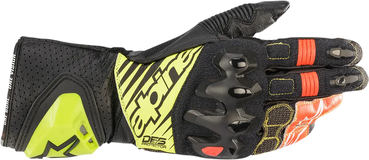 Alpinestars Gp Tech S Motorcycle Gloves – Black, Yellow, White, Red (Size 3Xl) 1