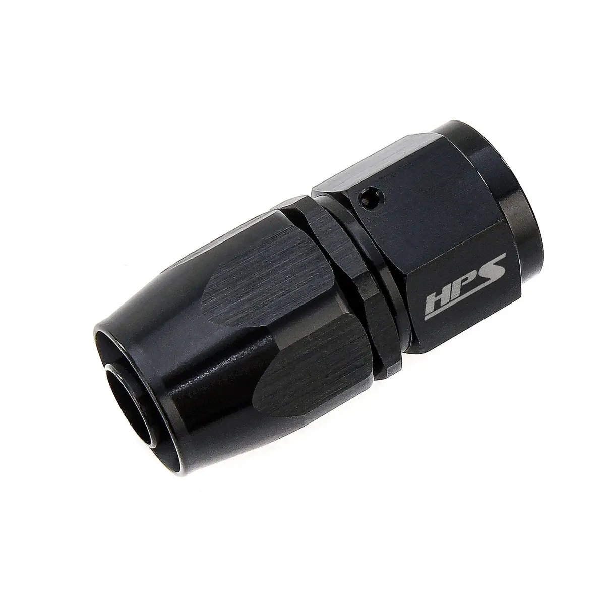 Hps Performance Straight -16 Compression Double Swivel Hose End To An Female, Aluminum, Black 1