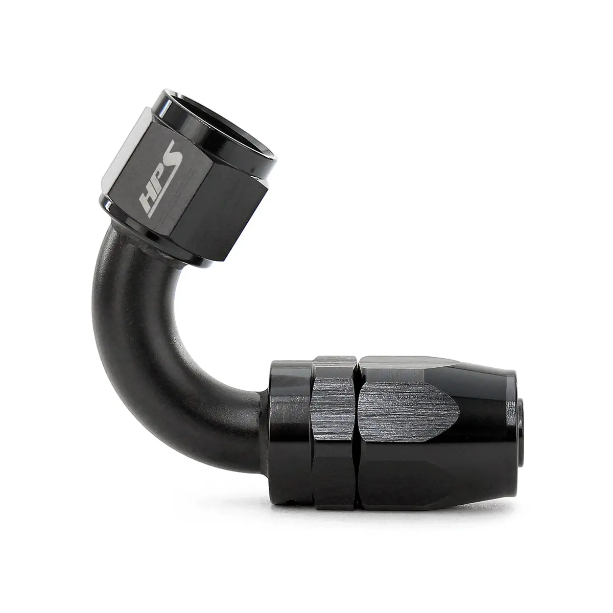 Hps Performance 120 Degree -10 Compression Double Swivel Hose End To An Female, Aluminum, Black 1