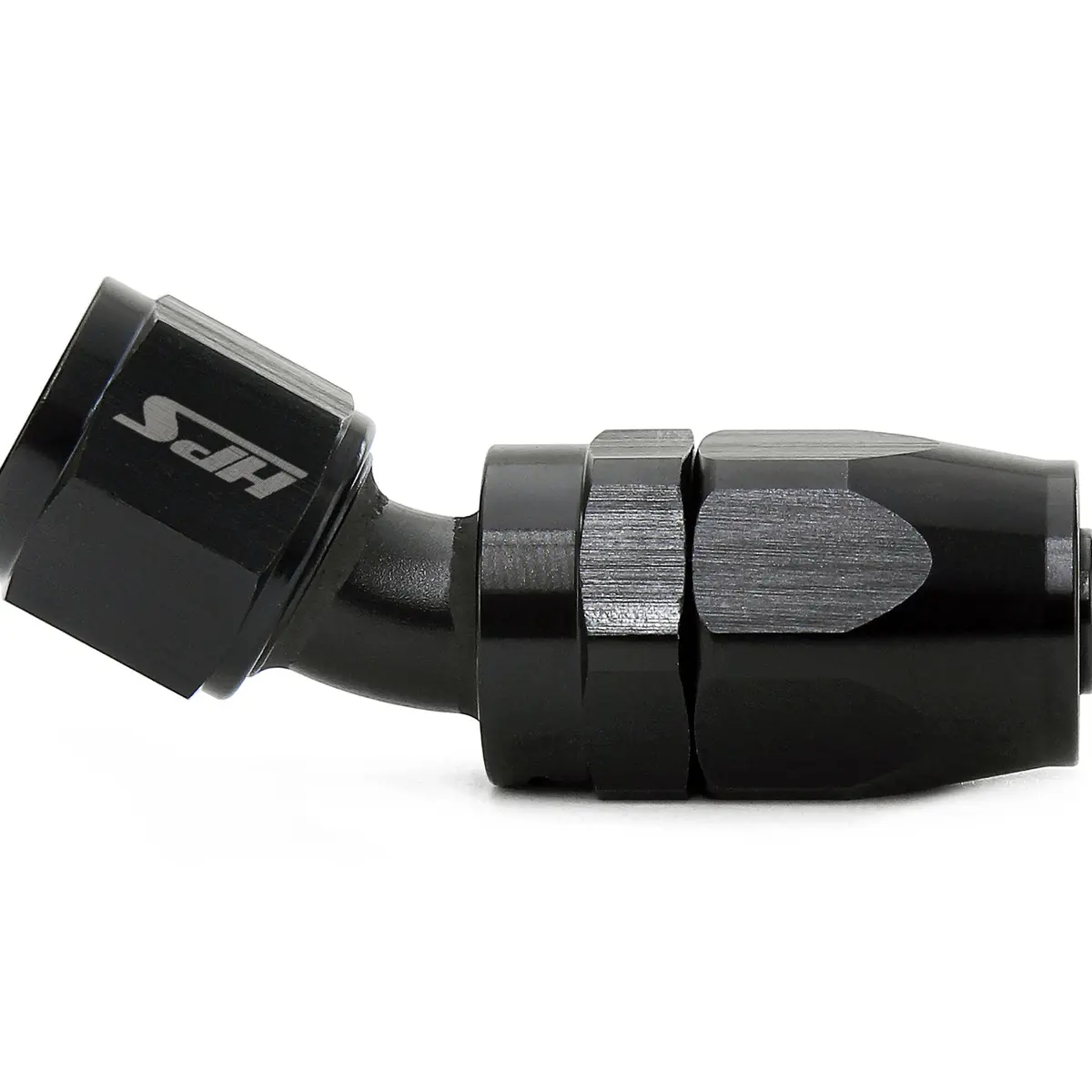 Hps Performance 30 Degree -4 Compression Double Swivel Hose End To An Female, Aluminum, Black 1
