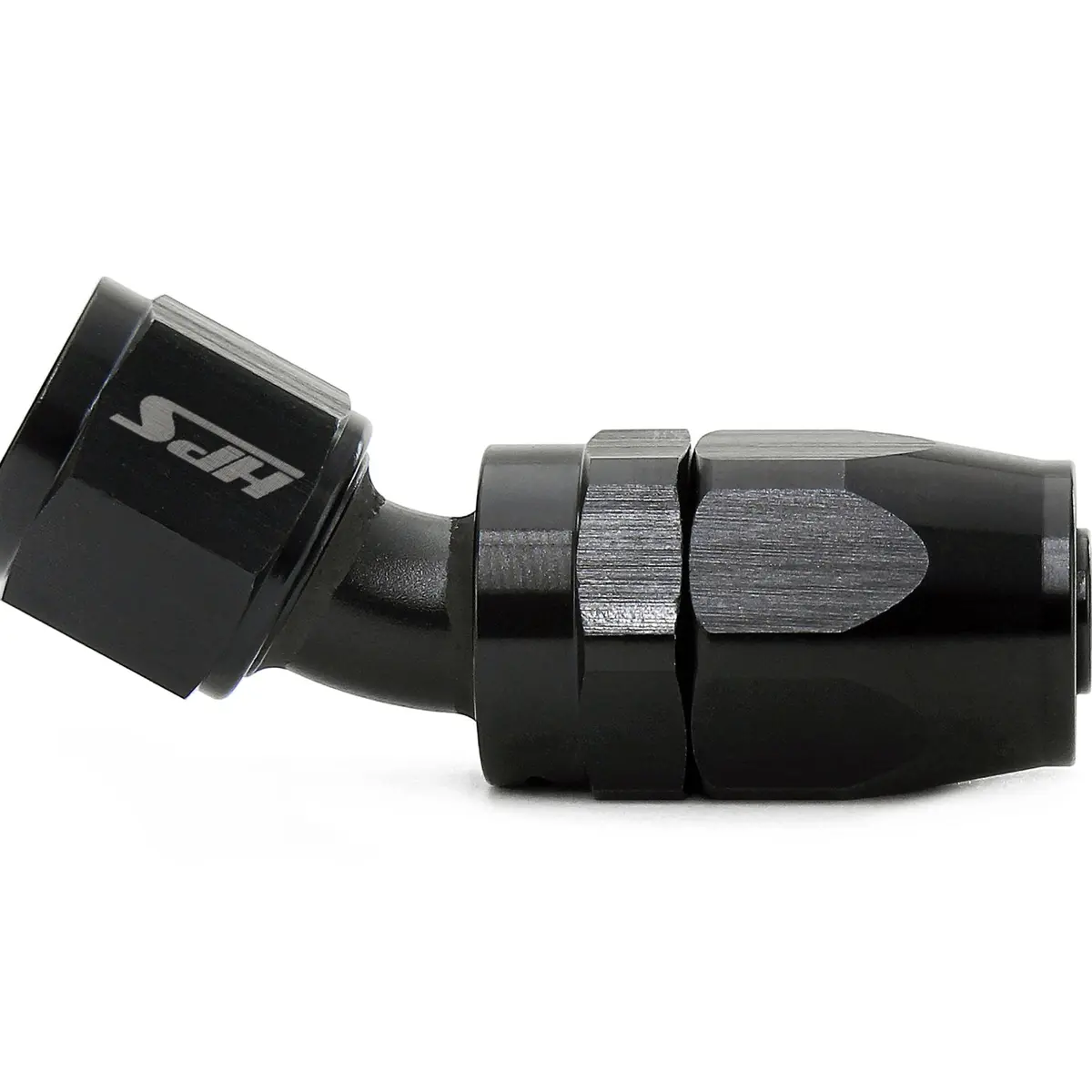 Hps Performance 30 Degree -12 Compression Double Swivel Hose End To An Female, Aluminum, Black 1
