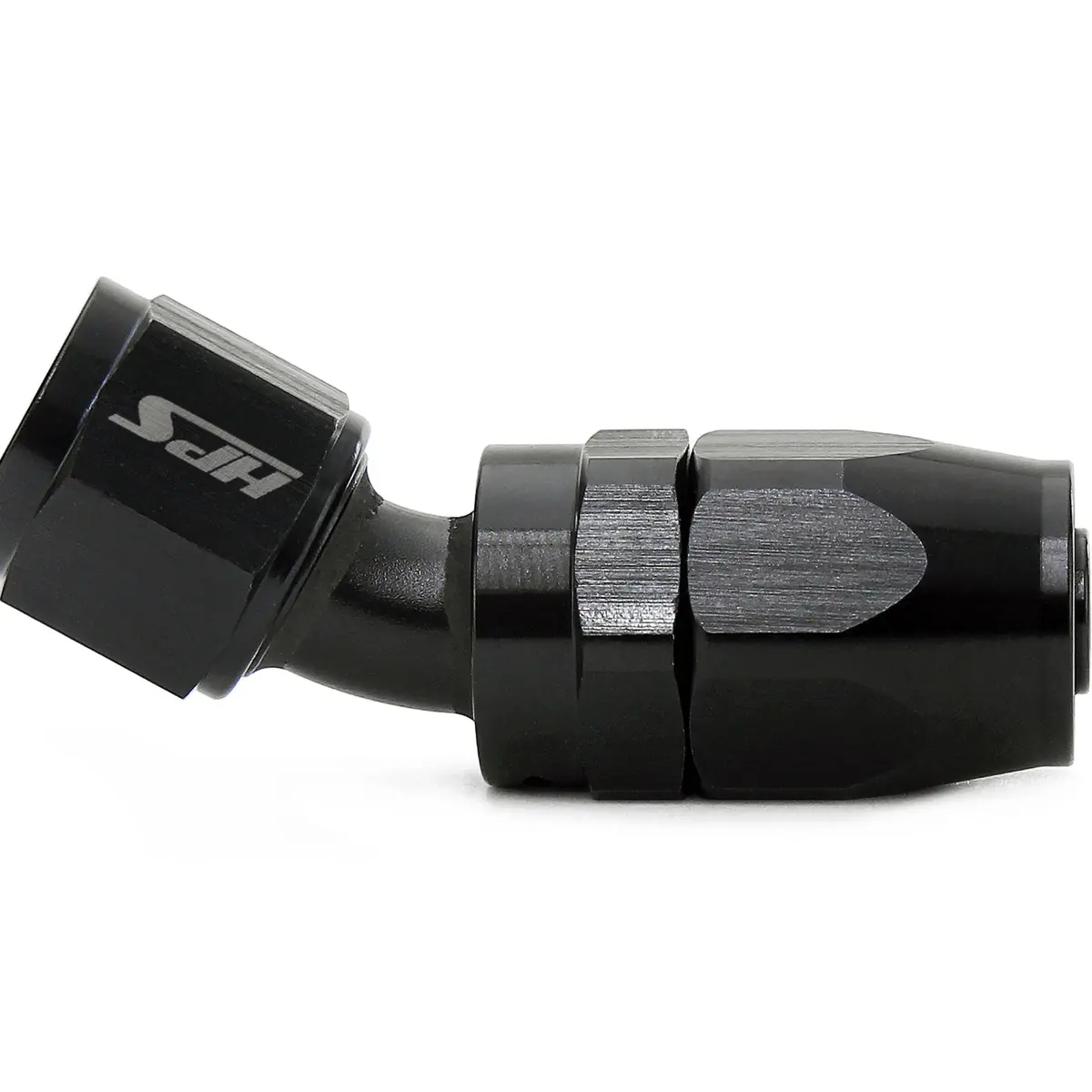 Hps Performance 30 Degree -10 Compression Double Swivel Hose End To An Female, Aluminum, Black 1