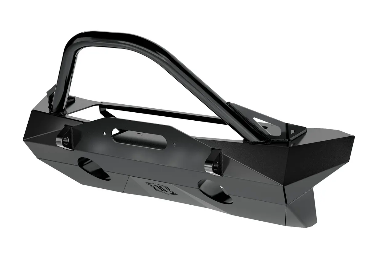 18-23 Jeep Jl Icon Pro Series Recessed Front Winch Bumper W/ Bar & Tabs 1