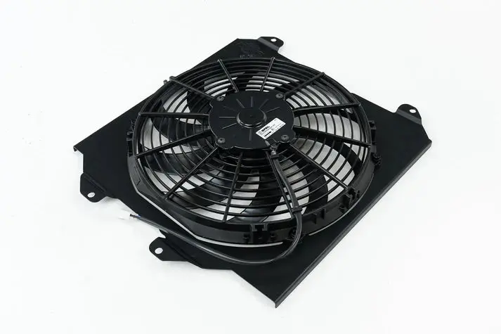 92-00 Civic All-Aluminum Fan Shroud W/ 12-Inch Spal Fan - Black 1
