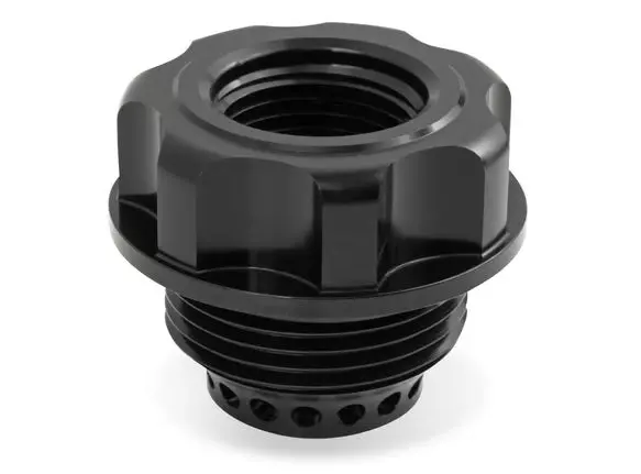 Oil Fill Cap W/ Baffle & -10 Orb Port - Fits Holley Cast Aluminum Valve Covers For The Gm Ls Series Engines W/ 1-5/16"-12 Threads On The Cap. 1