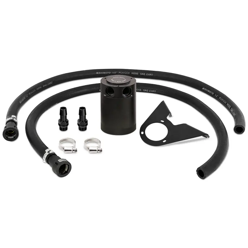 Mishimoto Baffled Oil Catch Can For 2021+ Ford Bronco 2.3L – Pcv-Side Mount, Matte Black 1
