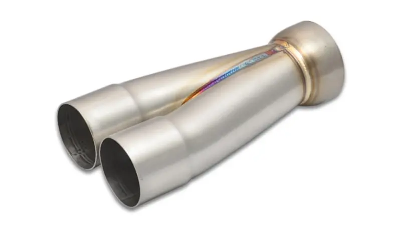 Vibrant 2-Into-1 Stainless Steel Merge Collector – 2.25" Inlet, 3" Od Outlet (Sold Separately) 1