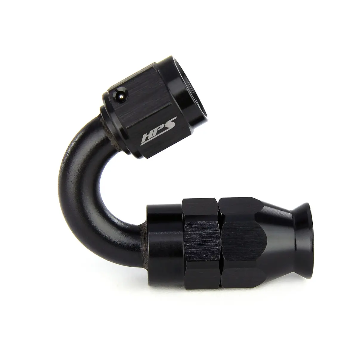 Hps Performance 150 Degree -10 Compression Teflon Hose End To An Female For Stainless Steel Reinforced Ptfe Hose, Aluminum, Black 1