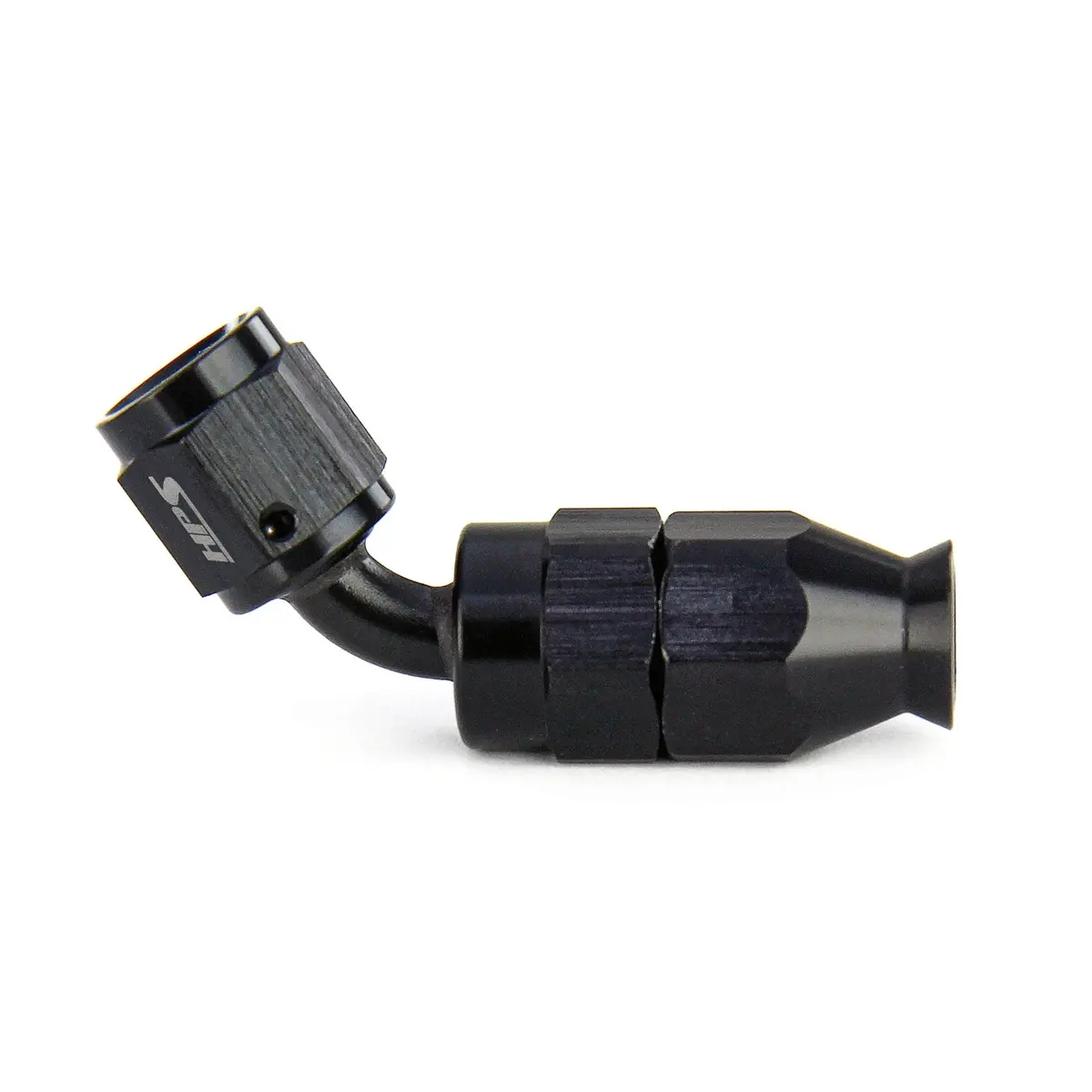 Hps Performance 45 Degree -10 Compression Teflon Hose End To An Female For Stainless Steel Reinforced Ptfe Hose, Aluminum, Black 1