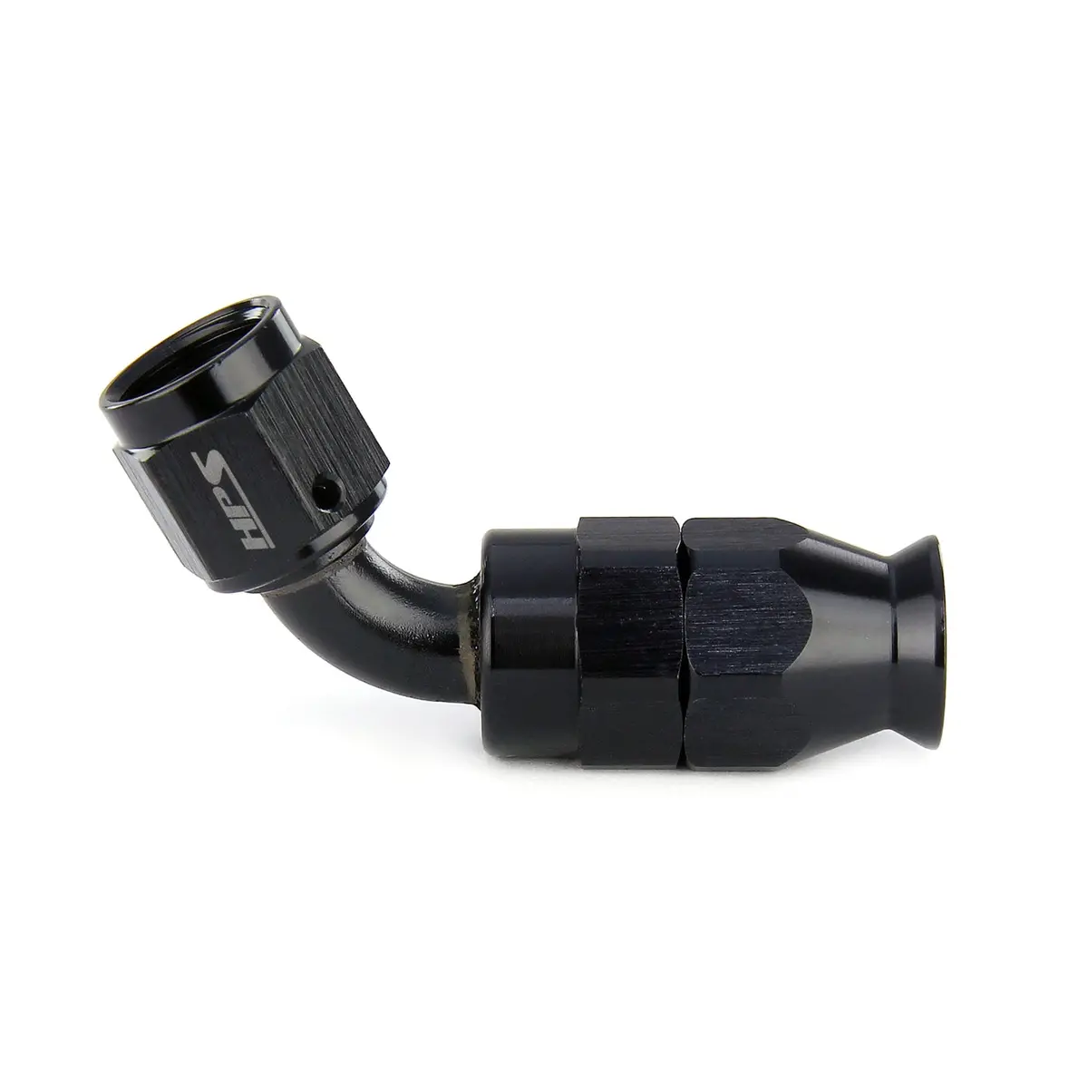 Hps Performance 60 Degree -6 Compression Teflon Hose End To An Female For Stainless Steel Reinforced Ptfe Hose, Aluminum, Black 1