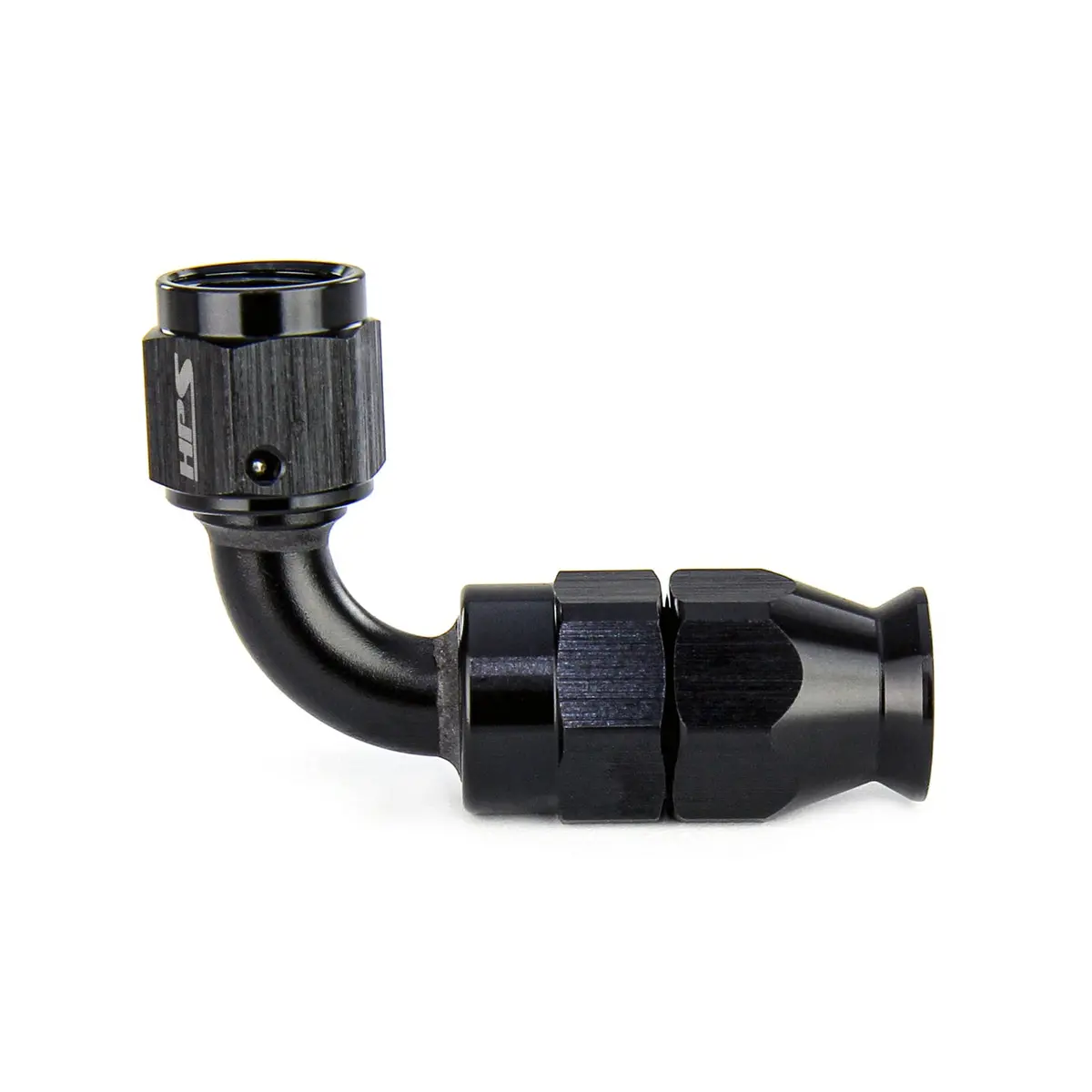 Hps Performance 90 Degree -4 Compression Teflon Hose End To An Female For Stainless Steel Reinforced Ptfe Hose, Aluminum, Black 1