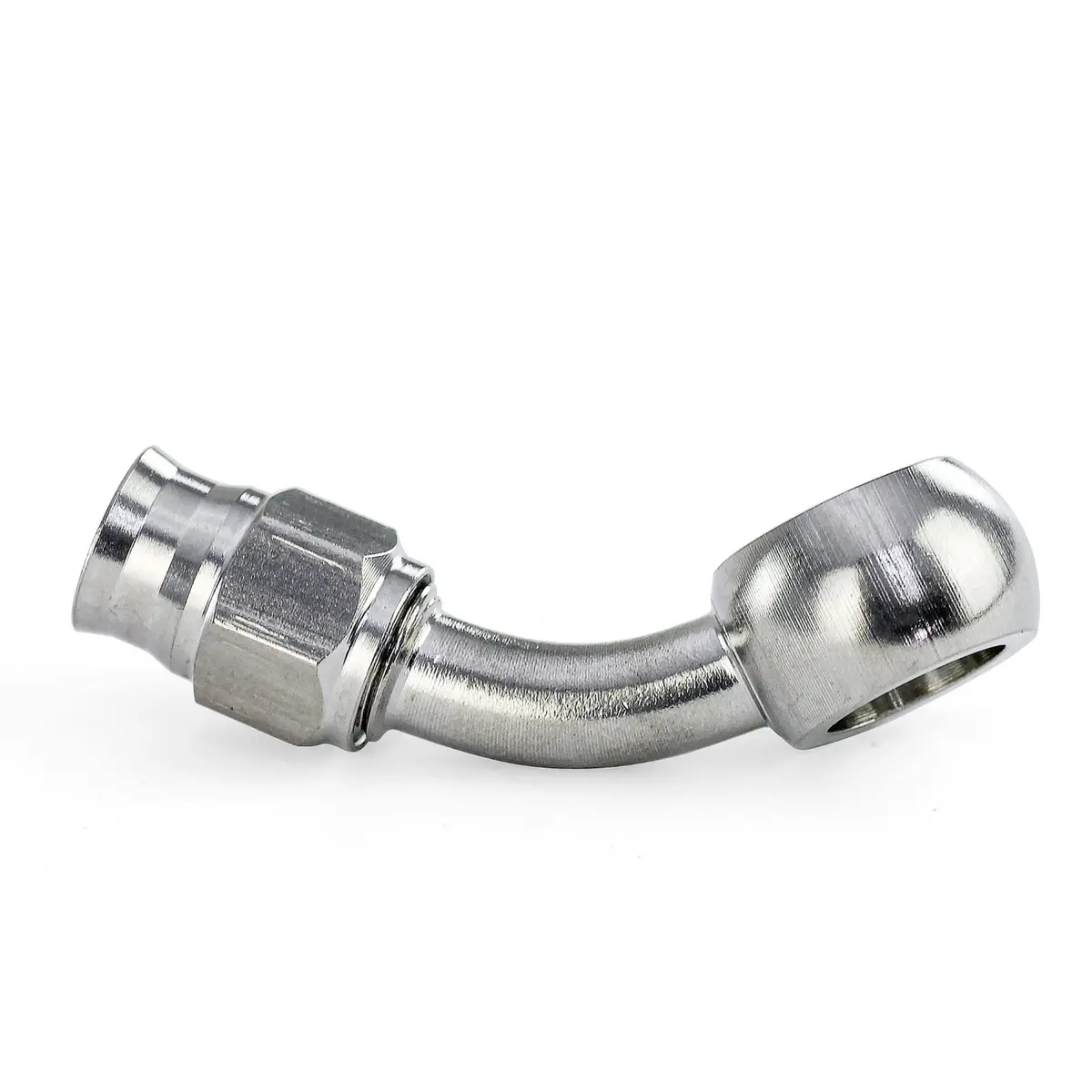 Hps Performance 45 Degree -3 Compression Teflon Hose End To An Female With 10Mm Banjo For Ptfe Hose, Stainless Steel 1