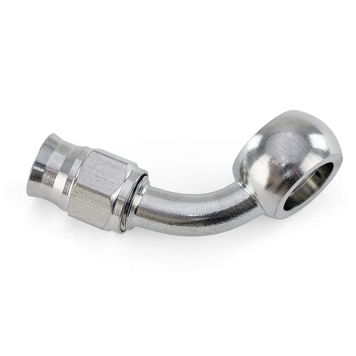 Hps Performance 75 Degree -3 Compression Teflon Hose End To An Female With 10Mm Banjo For Ptfe Hose, Stainless Steel 1